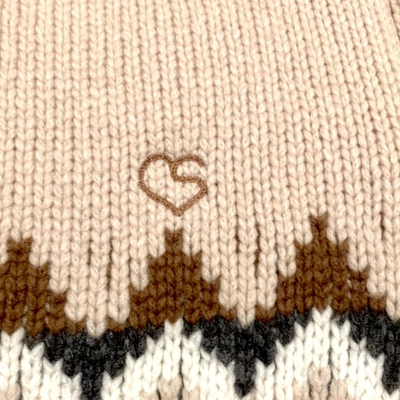 Claudia Schiffer + Frame Merino Wool Fair Isle Turtleneck Sweater NWT - Picture 10 of 15